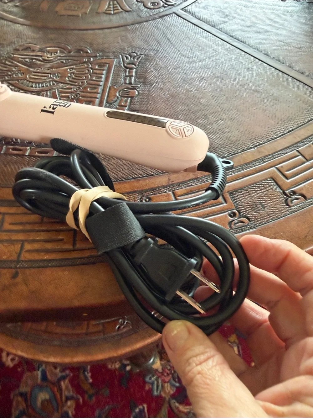 L'ANGE Le Pirouette Blush Rotating Curling Iron — Blush Pink & Rose Gold